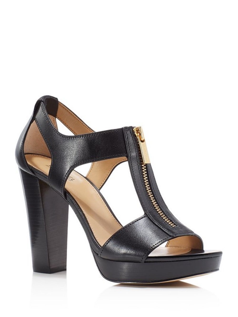MICHAEL KORS Berkley Zipper Platform High-heel Sandals In Black 8.5